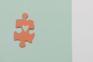Jigsaw puzzle. Compatibility is like 2 pieces of a jigsaw puzzle fitting together. 